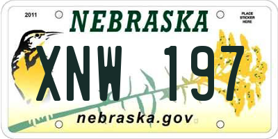 NE license plate XNW197