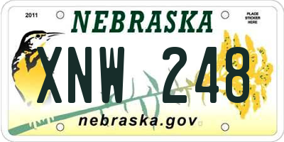 NE license plate XNW248