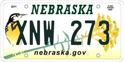 NE license plate XNW273