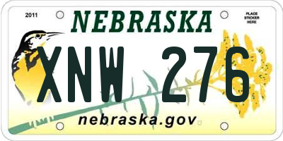 NE license plate XNW276