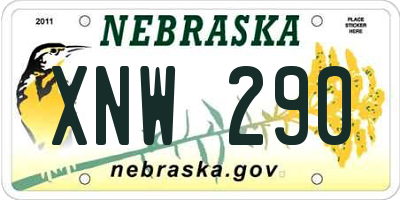 NE license plate XNW290