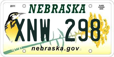 NE license plate XNW298