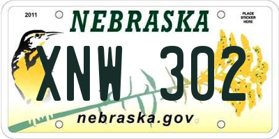 NE license plate XNW302