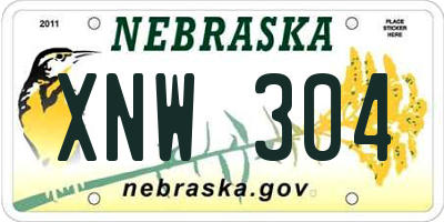 NE license plate XNW304