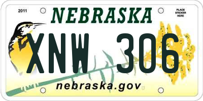 NE license plate XNW306
