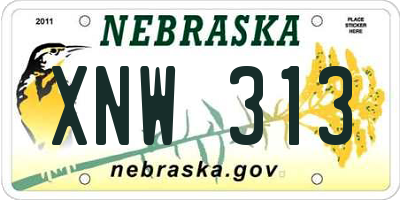 NE license plate XNW313