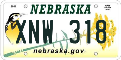 NE license plate XNW318