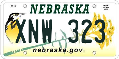 NE license plate XNW323