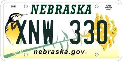NE license plate XNW330