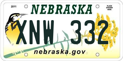 NE license plate XNW332