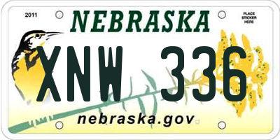 NE license plate XNW336