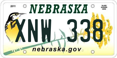 NE license plate XNW338