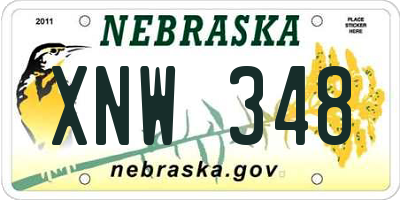 NE license plate XNW348
