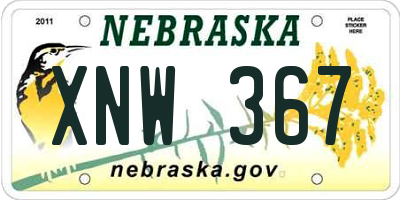 NE license plate XNW367