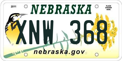 NE license plate XNW368