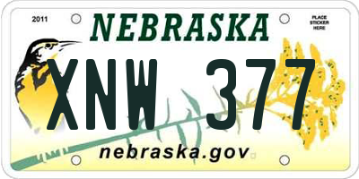 NE license plate XNW377