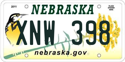 NE license plate XNW398