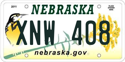 NE license plate XNW408