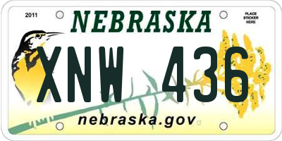 NE license plate XNW436