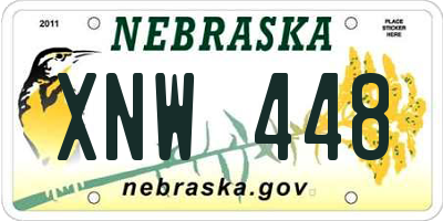 NE license plate XNW448
