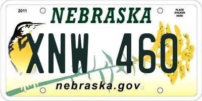 NE license plate XNW460