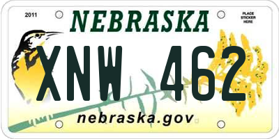 NE license plate XNW462