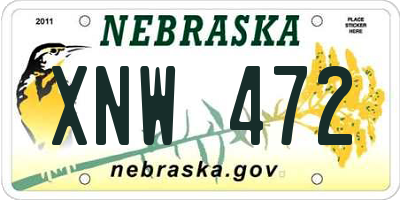 NE license plate XNW472