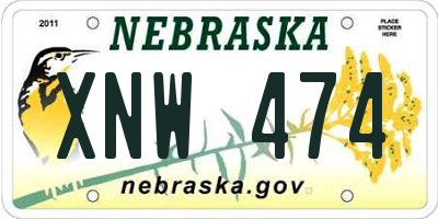 NE license plate XNW474