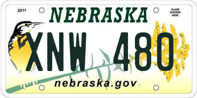NE license plate XNW480