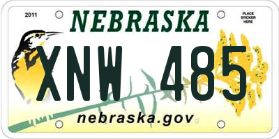 NE license plate XNW485