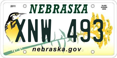 NE license plate XNW493