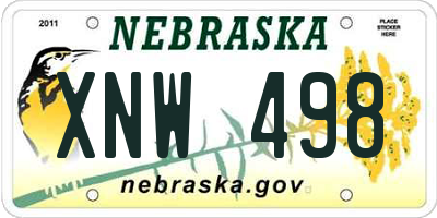 NE license plate XNW498
