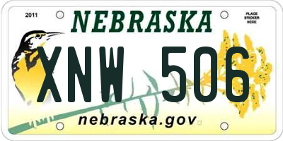 NE license plate XNW506