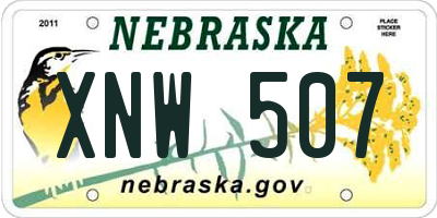 NE license plate XNW507