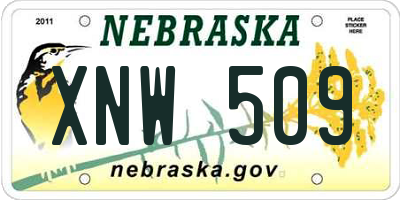 NE license plate XNW509