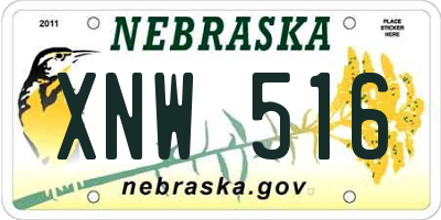 NE license plate XNW516