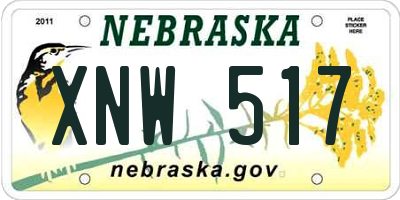 NE license plate XNW517