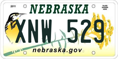 NE license plate XNW529