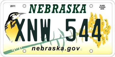 NE license plate XNW544