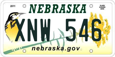 NE license plate XNW546