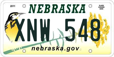 NE license plate XNW548