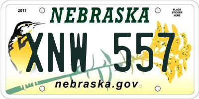 NE license plate XNW557