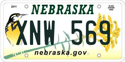 NE license plate XNW569