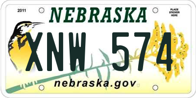 NE license plate XNW574