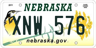 NE license plate XNW576