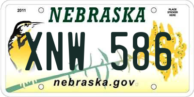 NE license plate XNW586