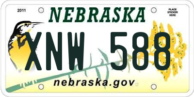 NE license plate XNW588