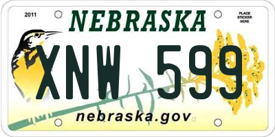 NE license plate XNW599