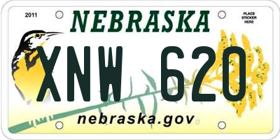 NE license plate XNW620