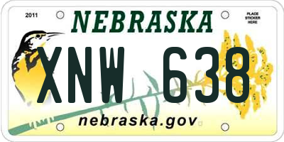 NE license plate XNW638